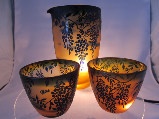 片口3点セット 「藤の花」